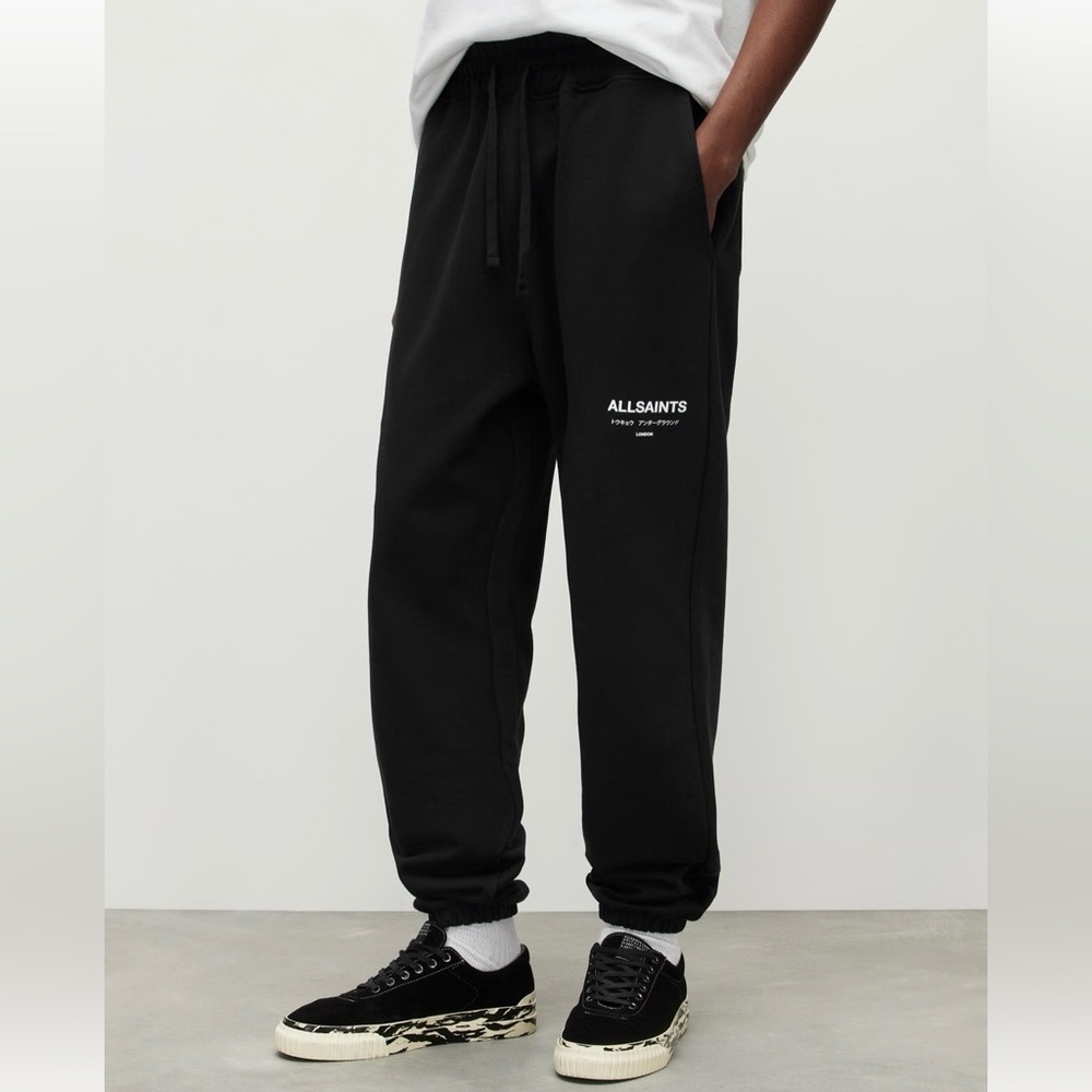 ALLSAINTS Underground Straight Cuffed Logo Sweatpants